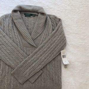 NWT Ralph Lauren 100% cashmere sweater, size L